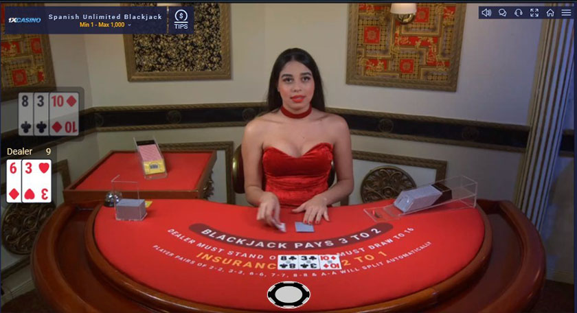 How to play blackjack at 1xbet